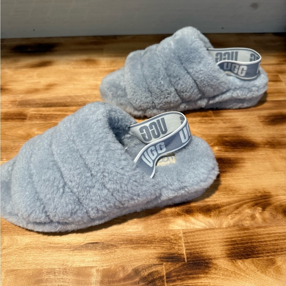 UGG Fluff Yeah Slide Sandal~Grey~Size:7 - Picture 4 of 7